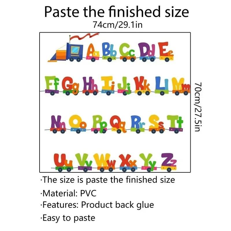 Cartoon Wild Jungle 26 Letters Alphabet Animal Wall Stickers for Rooms for Kids Home Decoration Children Wall Decal Poster Mural