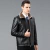 Genuine Leather Coat, Fur All-in-one Men's Jacket, Autumn and Winter Velvet Thickened Large Size Genuine Leather Jacket