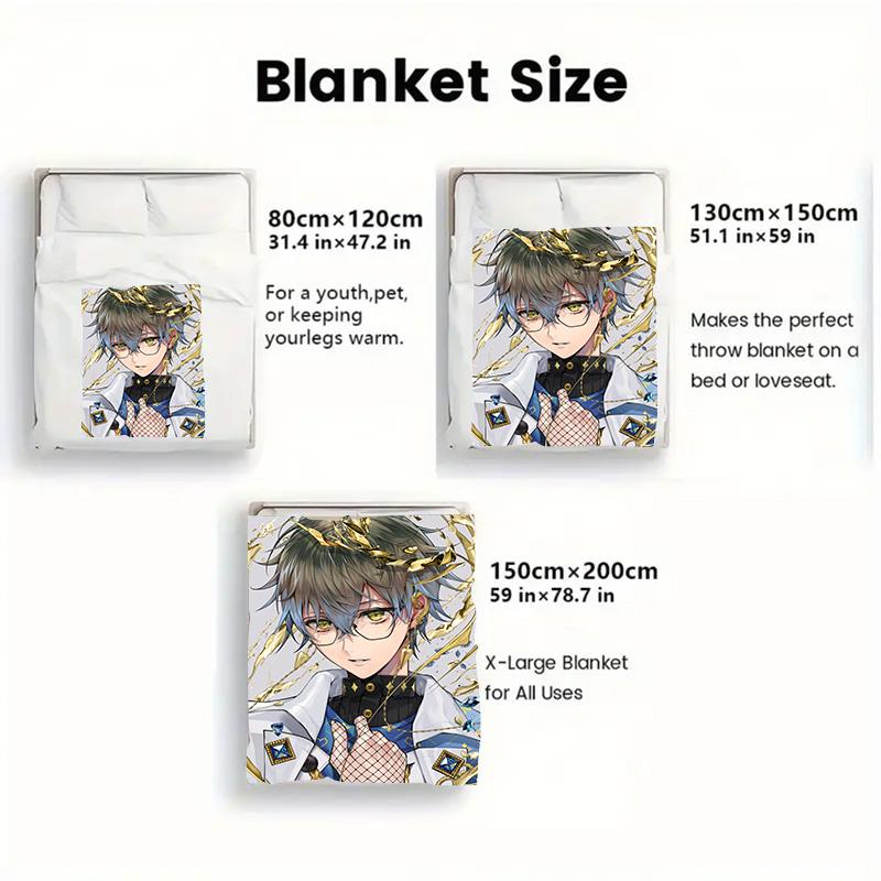 Nijisanji En Luxiem 2D Flat Pattern Flannel Blanket High quality All Seasons Warmth and Comfort Perfect for Christmas Gifts.DMT0925144