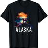 Alaskan Bear Animal Alaska Map Souvenirs Vacation Vintage T-Shirt