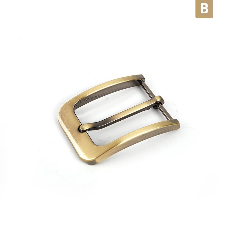 1pcs 40mm Metal Brushed Belt Buckle Men End Bar Heel Bar Single Pin Belt Half Buckle Leather Craft Belt Strapp Webbing