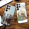 L-Маленькая Женщина Арт Телефон Силиконовый Чехол для Samsung S24,22,20,23,21,20 Ultra Plus Lite 5G Печатная Крышка