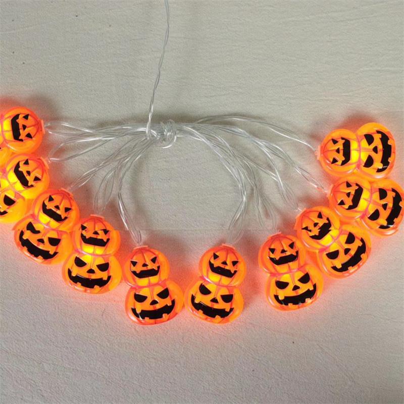 1 шт. Хэллоуин 10/20 светодиодных гирлянд на батарейках с призраком, кошкой, тыквой, паутиной, скелетом, мумией, пиратом, в форме для помещений