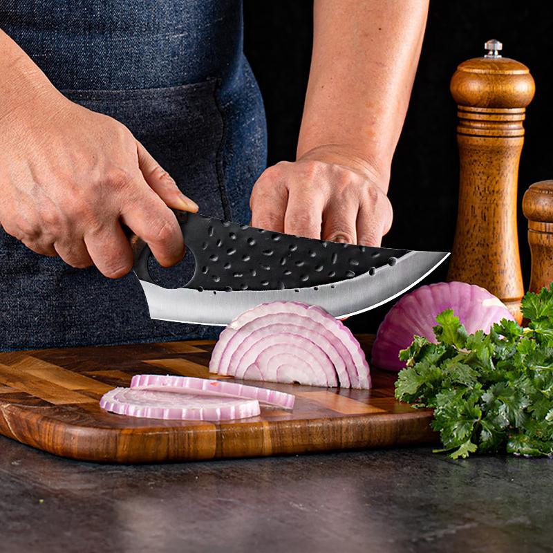 Stainless Steel Meat Cleaver Forged Boning Knife Professional Kitchen Knives Chef Knife Fish Knife Cooking Tool with Cover