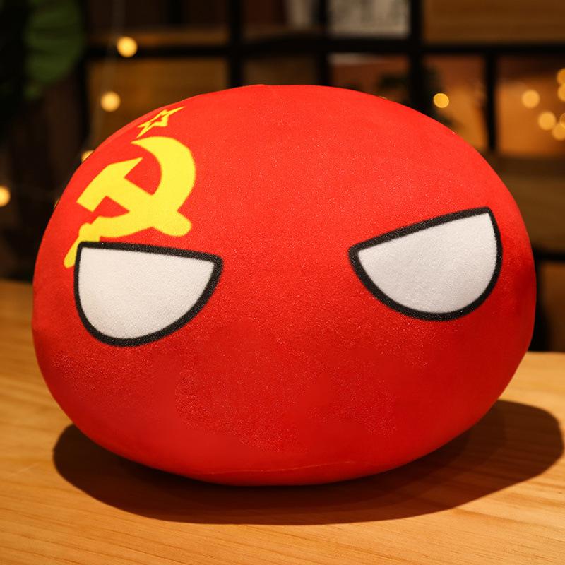 Polandball Plush Toys Anime Countryball Short Plush Doll Poland Germany Netherlands UN Roma Canada Pillow Cosplay Gift Toy