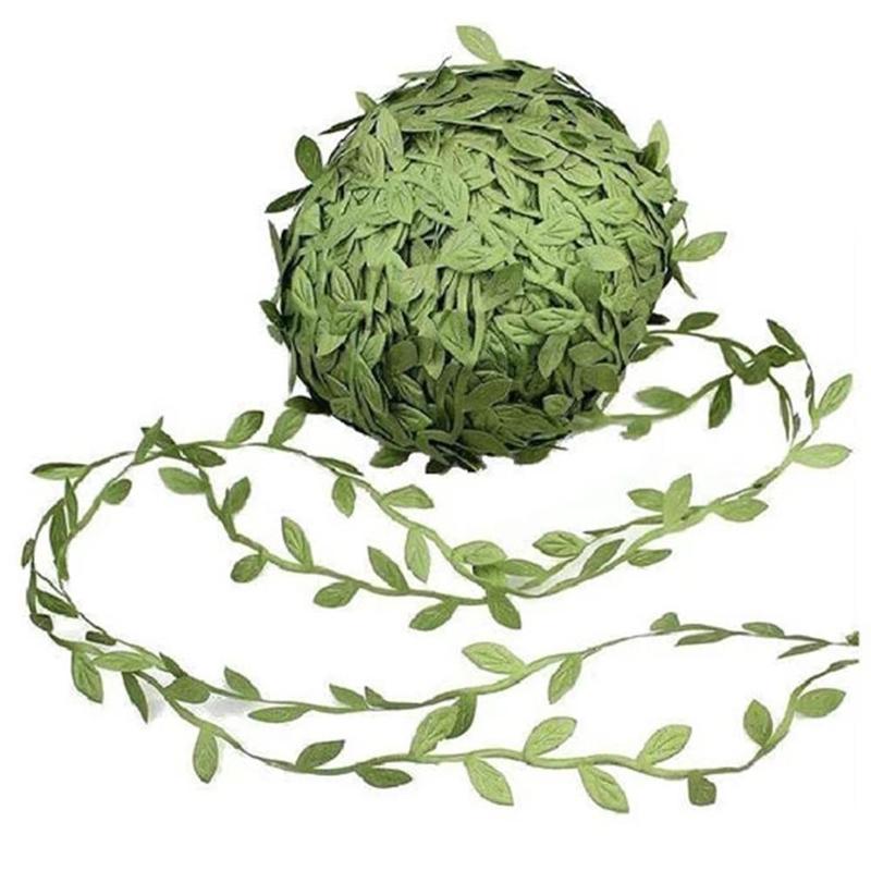 10M Artificial Leaf Vine Simulation Foliage Garden Wall Vines Rattan Home Decoration Decor Gree O8I2