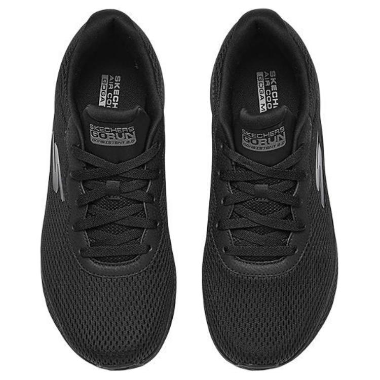 Skechers Go Run Постоянные Удобные Универсальные Модные Низкие Повседневные Беговые Кроссовки Мужские Сникерс Черный 220864-BBK