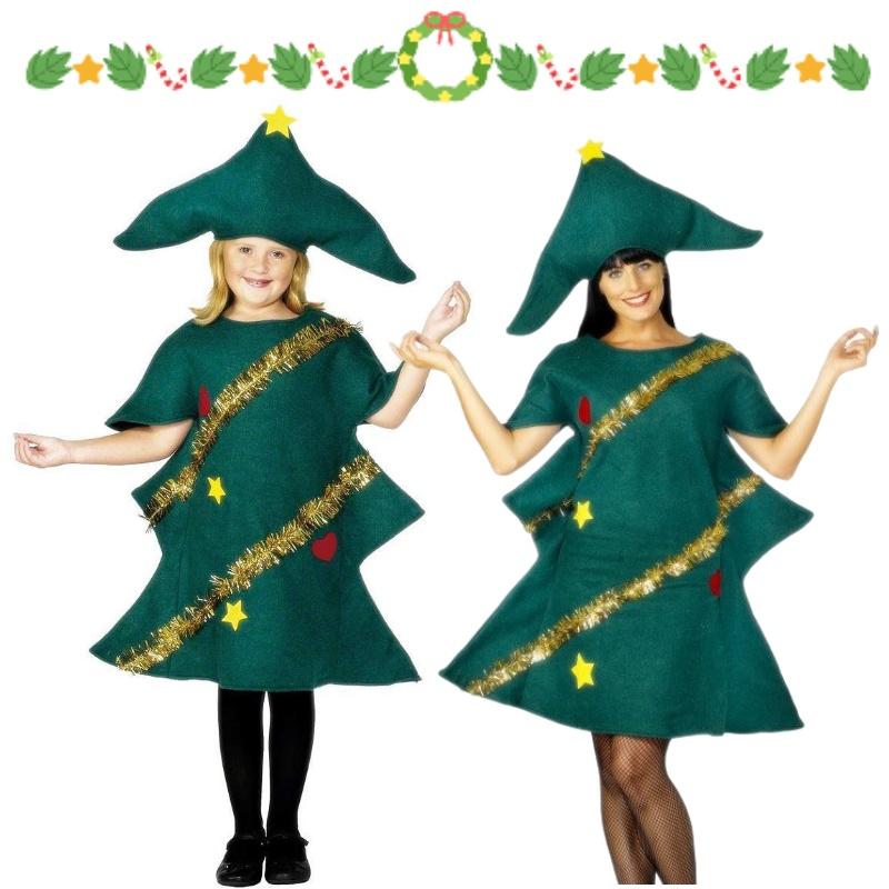 Костюм для ролевой игры «Рождественская елка» для детей, праздничный наряд для рождественских выступлений