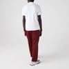 Lacoste Мужская повседневная классическая хлопковая футболка-поло с коротким рукавом и вышитым логотипом, в рубчик, удобная, приталенная, белая, DH2050-001