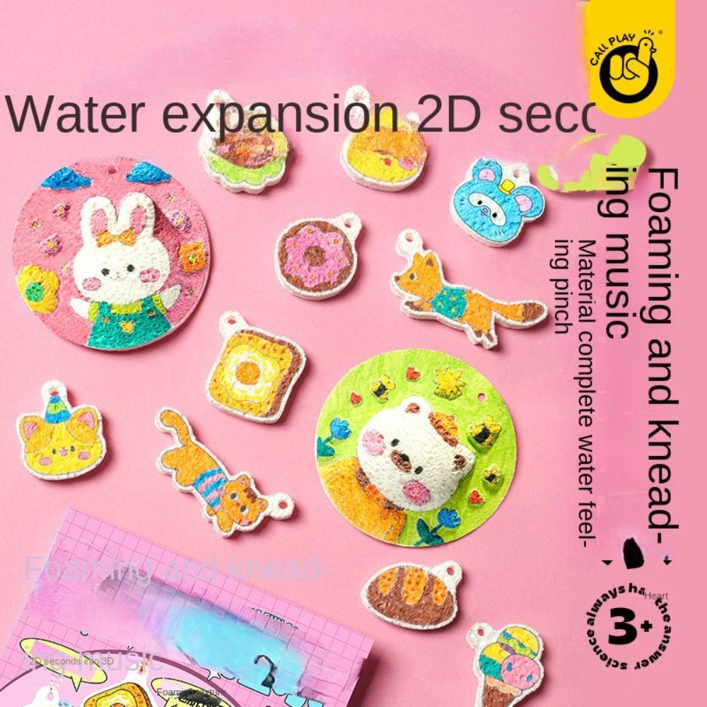Sponge Texture Drawing Pens Kit With Easel 3D Drawing Canvas Texture Painting Toy Kids Craft