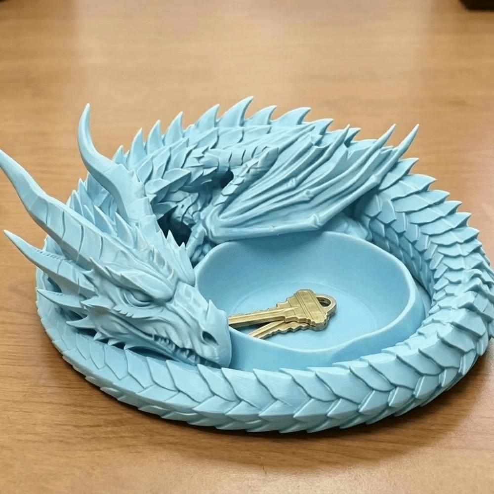 Decorative Jewelry Storage Tray Dark Style Ring Display Plate Gift for Dragon Lovers
