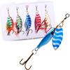 Fishing Lure Spinner Spoon Lure Rotating Metal Sequins Bait Hooks Wobbler Crankbait Fishing Tackle