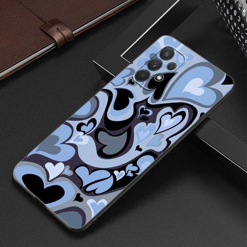 Чехол с узором в виде фиолетового сердца и вихря для Samsung Galaxy A12 A22 A31 A32 A50 A51 A70 A71 A72 A11 A21S A02S A10S A20S A30S A52 S 5G