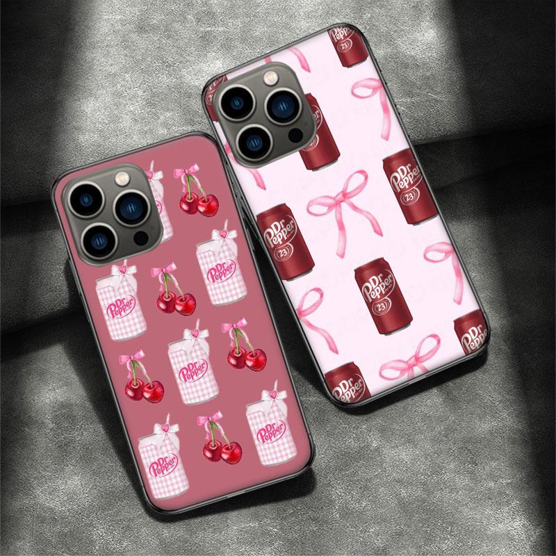 Чехол для телефона Вишневый D-Dr-P-Pepper Напиток Для Apple Iphone 16 15 Plus 13 12 Mini 16E 11 14 Pro Max X XS XR 8 7 SE 2020 Чехол-Ракушка C