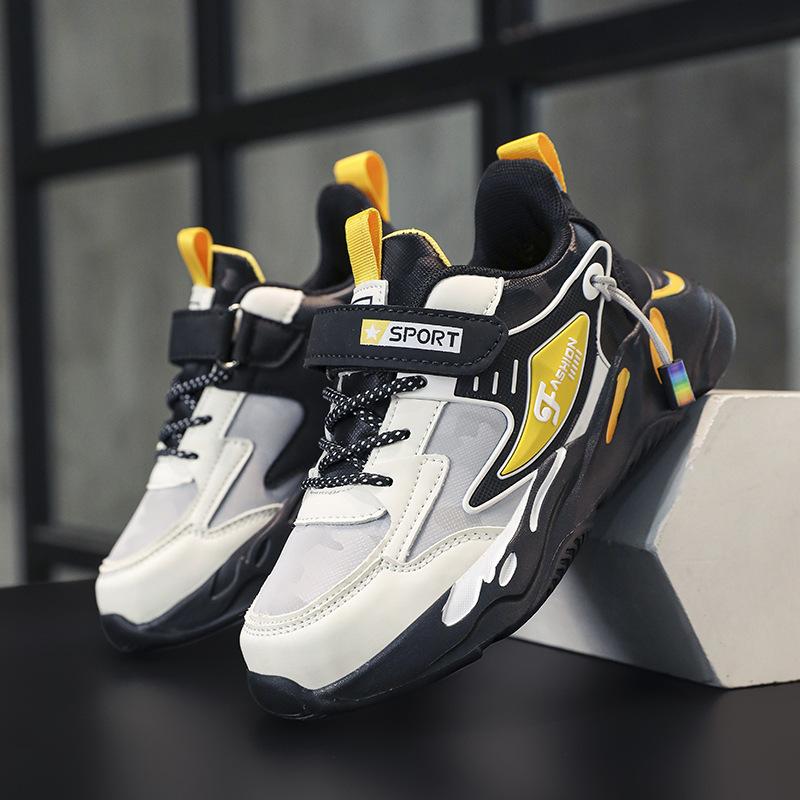 Детская обувь Спортивная обувь для мальчиков Зимняя хлопковая обувь Обувь для мальчиков Средние и старшие дети и ученики начальной школы Бег Утепленная для сохранения т