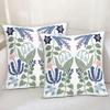 Skin-friendly Throw Pillow Cover Square Sofa Pillowcase Floral Swallow Cushion Cover  Office