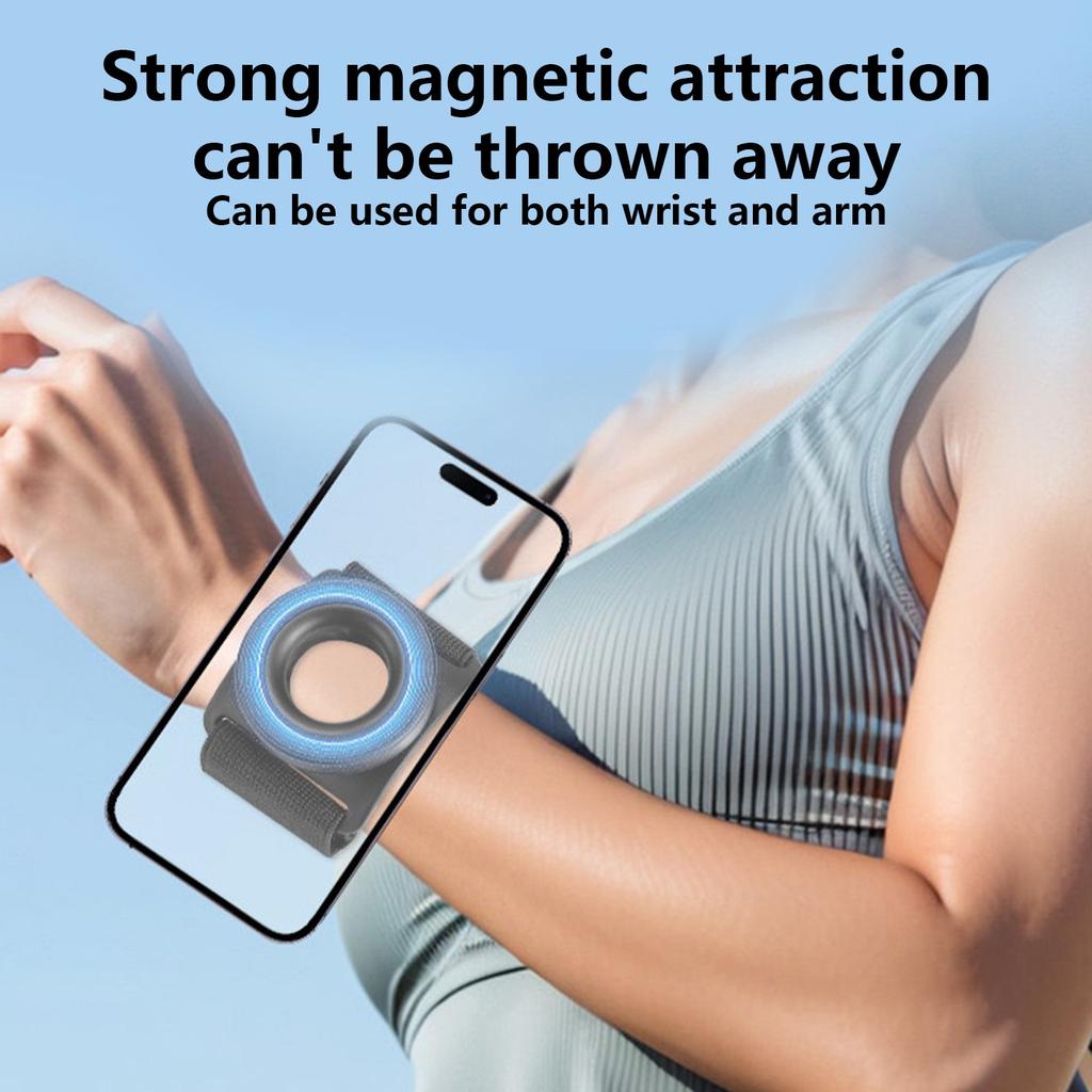 Magnetic Phone Wriststrap Stand Holder For Convenience And Multiple Angle Viewing Navigation Sports Stability