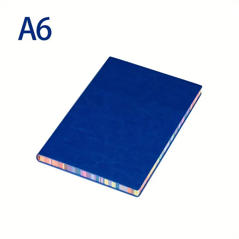 1pc A5/A6 Cute Notebook With Rainbow Border 200page Lined Papers For Student Record Drawing Excerpt School Office Supplies