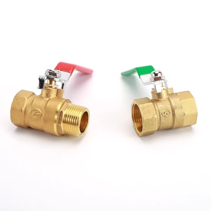 Copper Ball Valve with 1/2" Female Thread and 19mm Hose Barb
