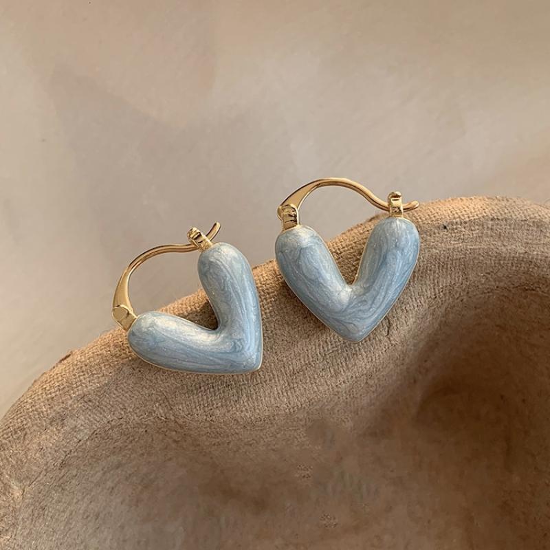 Новые модные серьги-подвески в форме сердца для женщин, корейские элегантные роскошные серьги-подвески в виде любви, модные простые украшения для вечеринок, подарки для девочек
