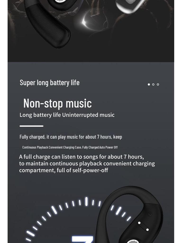 Private Mold Wireless Earbuds: Non-In-Ear, Low Latency, Long Battery Life, AI Translation, Hanging Ear Design