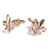 Запонки Kamakura Cufflinks Studio Розовое золото Вспышка cf1912 (Эмблема лилии)