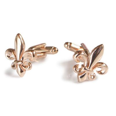 Запонки Kamakura Cufflinks Studio Розовое золото Вспышка cf1912 (Эмблема лилии)
