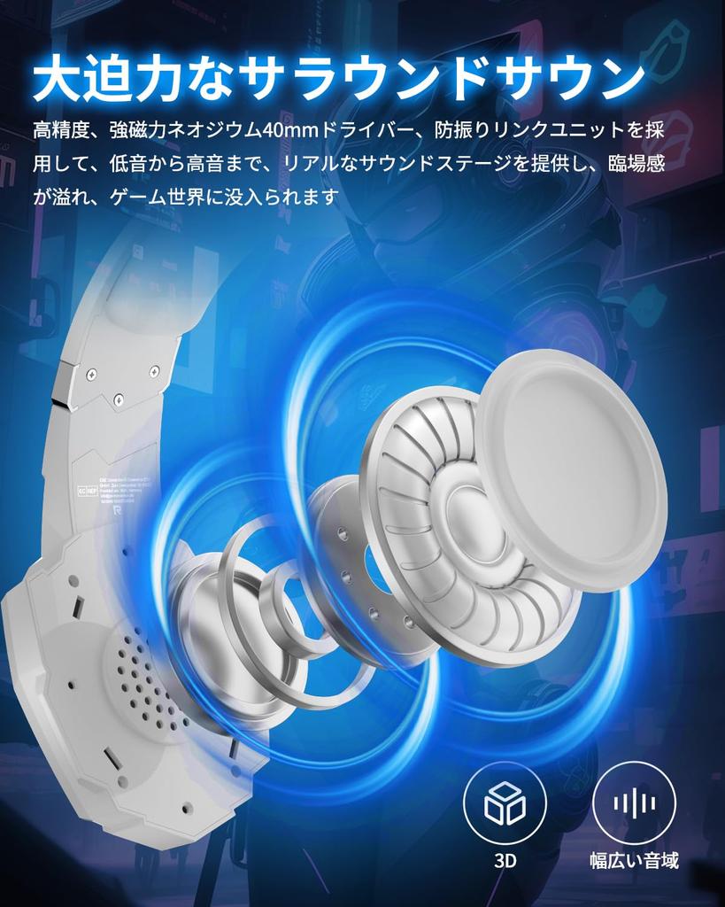 Игровая гарнитура Беспроводная/Проводная Двойного Использования Гарнитура для FPS с Микрофоном Низкая Задержка Шумоподавление Тяжелые Басы Закрытого Типа Контроллер Тяжелых Басов Отключение Звука