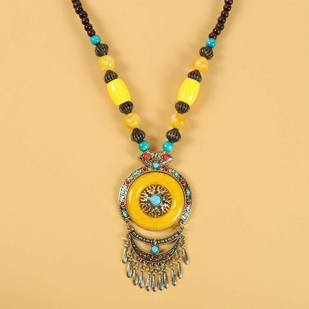 Necklace Tibetan Jewelry Forehead Pendant Ethnic Tassel Necklace Ethnic Head Chain Bohemia Tiara