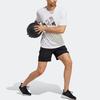 Adidas Футболка для тренировок HIIT, белая/черная, мужская, уличная одежда IB7921