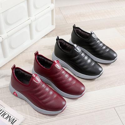 Изготовление на заказ новых хлопковых туфель, набивные и утолщенные туфли для мамы, нескользящие туфли на мягкой подошве для пожилых людей, повседневные и модные водонепроницаемые хлопковые