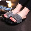Elegant Sexy Open Teen Slides For Women With Premium Quality Glitter Platform