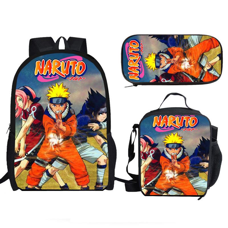 Naruto Naruto Surrounding Primary School Bag Cartoon Animation Backpack Satchel Pencil Case