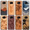 Wolf Bike Butterfly Wood For Xiaomi Mi 10T 11T Pro Mi 11 Lite Case For POCO M3 Pro M4 F3 X3 GT X3 Pro Phone Shell