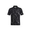 Ua Iso-Chill Edge Logo All-Over Print Casual Short Sleeve Polo Shirt Men Polo Shirts Black 1377365-002