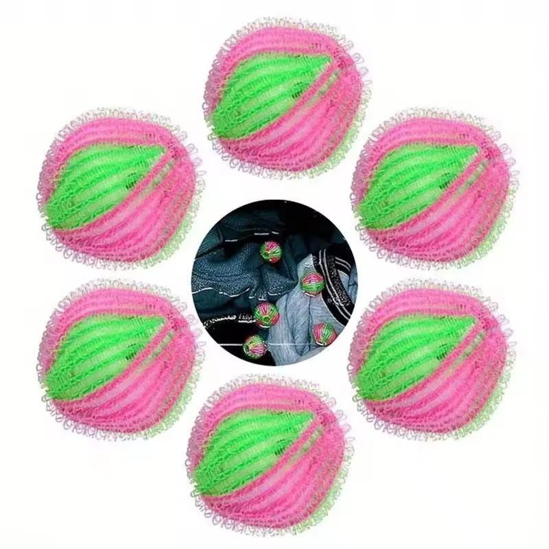 6 шт. средство для удаления шерсти домашних животных для стирки, средство для удаления ворса, шарики для стирки, многоразовая сушилка, нейлоновые шарики, средство для удаления ворса с волос собак и кошек для стирки