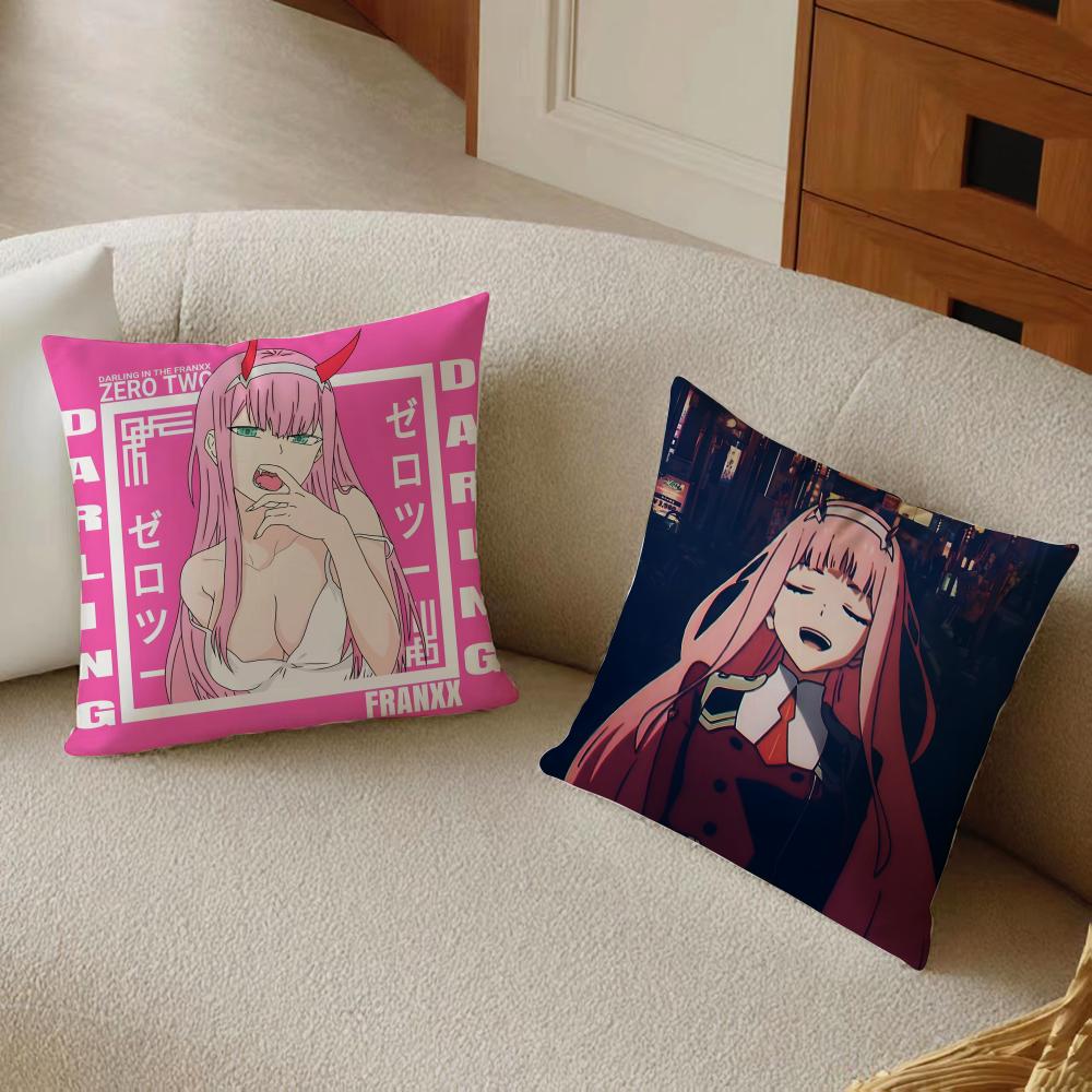Аниме Меха 02 Зеро Ту D-Darling In The F-Franxx Наволочка Подушка Защита от пылевых клещей Декор Гостиной Дивана Подушка Комната