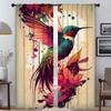 Кухонные шторы для камеры, колибри, птицы, современные шторы для гостиной, 2 шт., перегородка, украшение на Хэллоуин, оконная занавеска