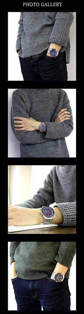 Watch Swiss Tritium Chronograph 100m Water Resistant Pilot Watch [Rad Weather] Men's (Black)