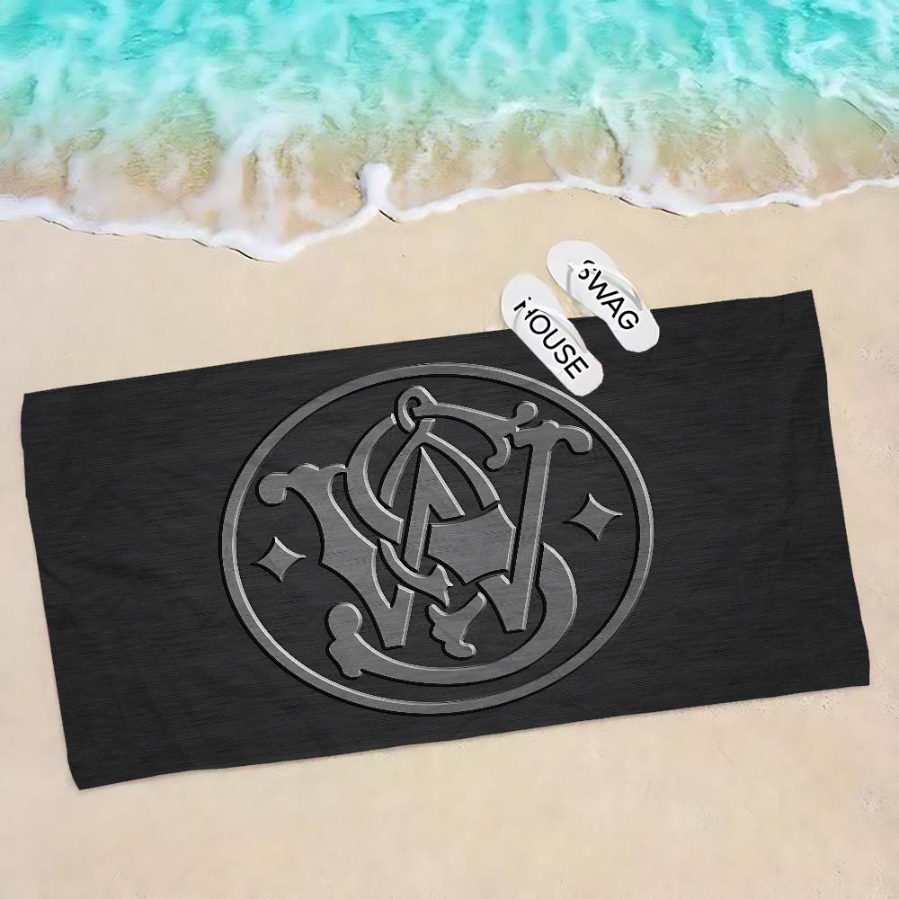 GUN SmithS W-WessonS Microfiber Printed Beach Towel Mountain Climbing Yoga Beach Swimming Running Absorbent Soft Towel