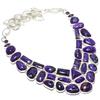 Charoite, Amethyst Gemstone Handmade 925 Silver Necklace 18" JCN326-134