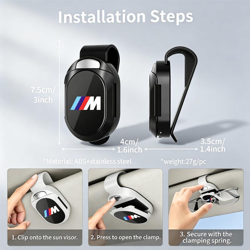 Car Sticker Glasses Storage Clip For Car Sun Visor Auto Accessories Fit BMW 1 3 4 5 7 Series X1 X2 X3 X4 X5 X6 X7 Z4 M3 M4 M5 M8 BW3