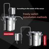 Stainless Steel Water Cup Distiller Household Alcohol Brandy Brewing Barrel Large Capacity DIY Pure Water Distillation Equipment