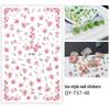 3D Waterproof Self-Adhesive Flower Nail Stickers: Spring Peach, Rose, Cherry Blossom Decals