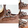 Eye-catching Leopard Print Hair Claw Clip For Effortless And Elegant Hair Styles