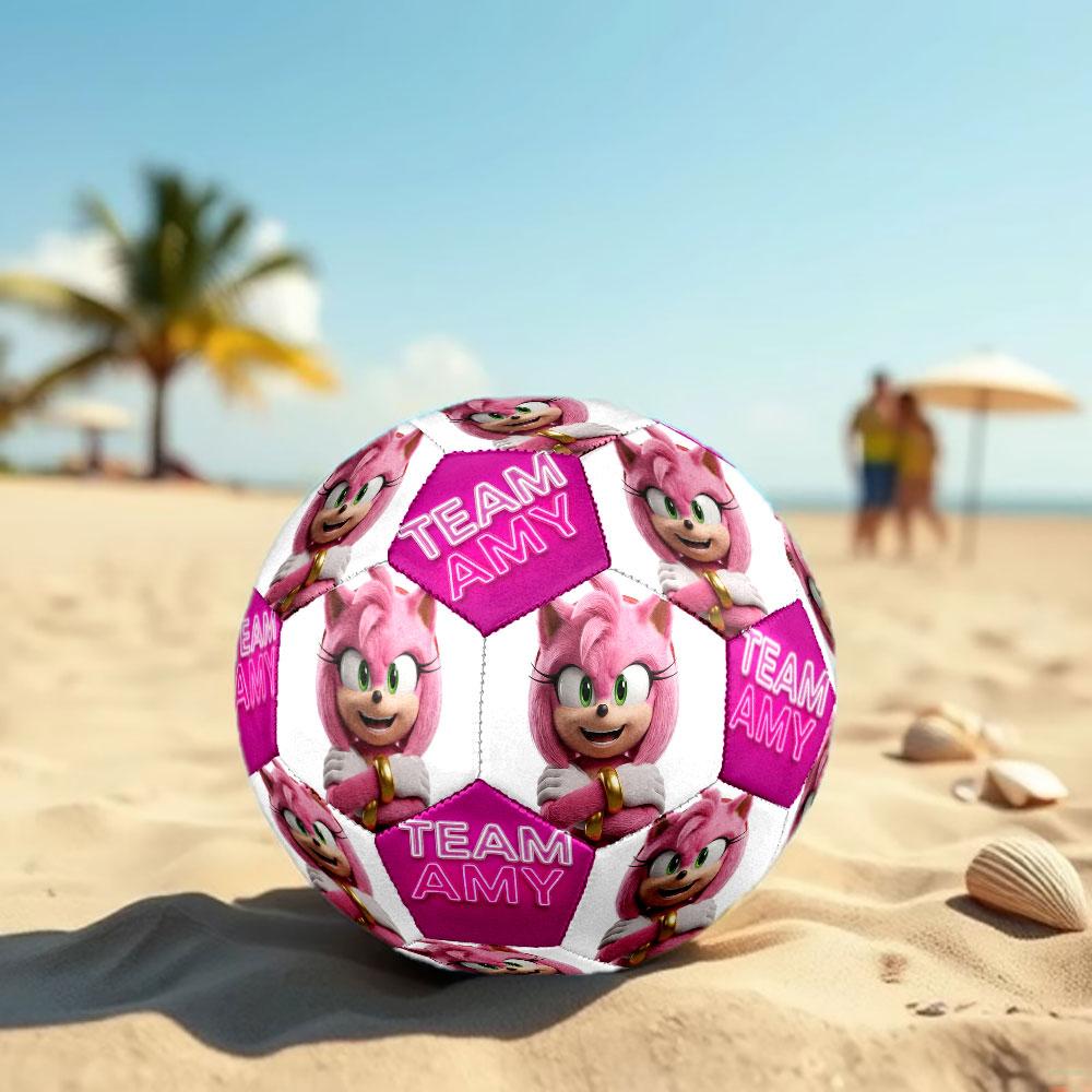 1pc Sonic the Hedgehog Soccer Ball Size 5 Indoor Soccer Ball Fashion Colorful Backyard Game - Great For Sports Fans Gift HE57