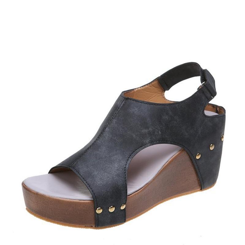 Hot-selling List Large Size Wedge Heel Women's Sandals New Fish Mouth Sandals Women