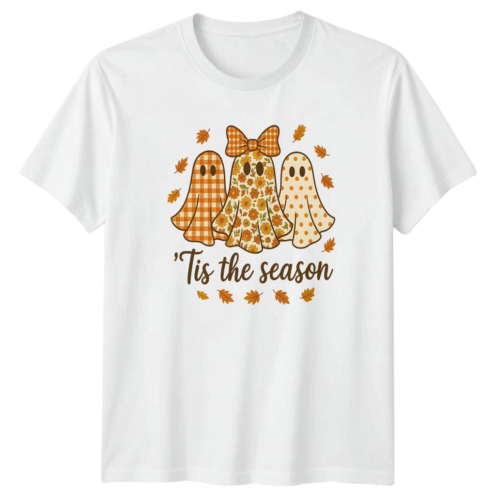 Tis The Season Unisexs TShirt Retro Ghost Halloween