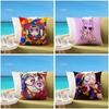 The A-Animated D-Digital Circus Pillow Case Cushion Cover Soft Throw Pillow Case For Car Sofa Pillowcase Polyester With Zipper