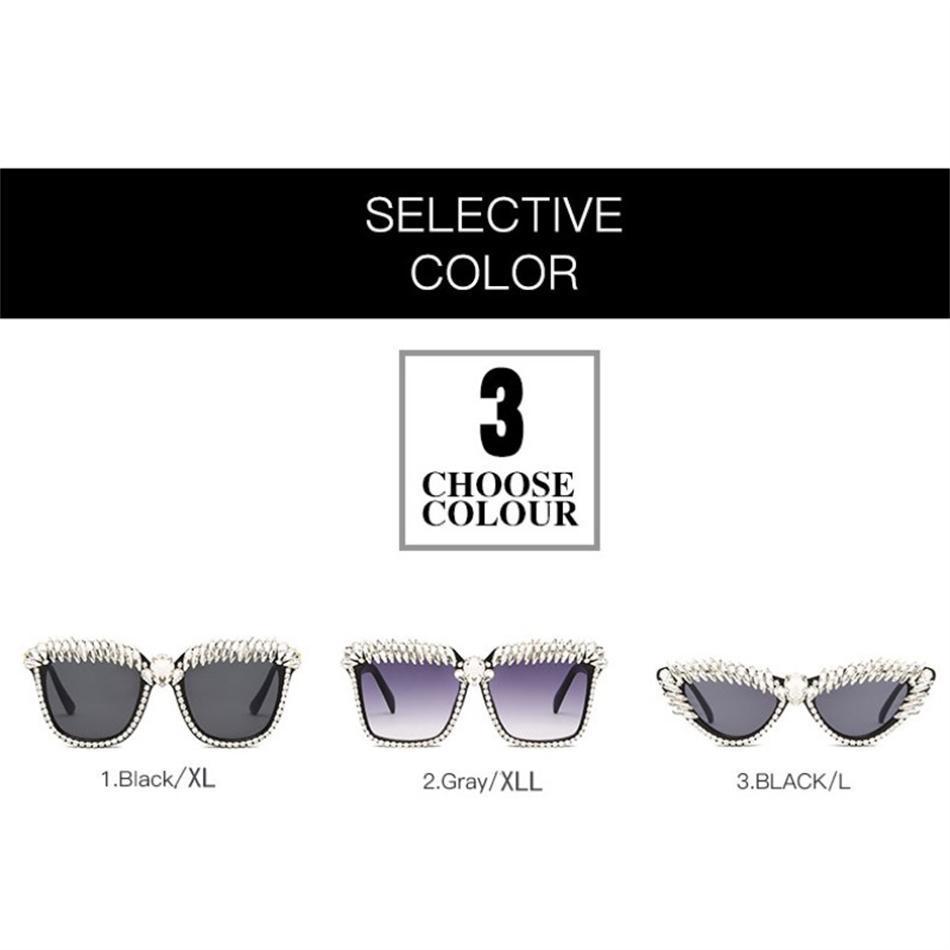 Vintage Cat Eye Diamond Sunglasses Women Female Luxury Brand Designer Rhinestones Sunglasses Big Retro Eyewear Shades Uv400